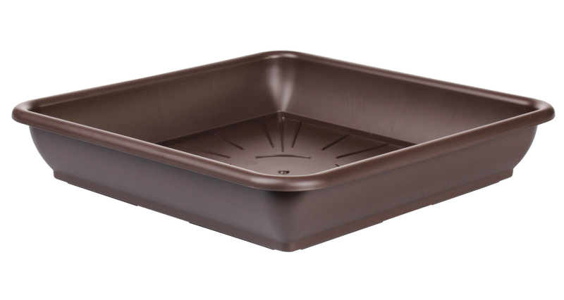 Quattro miska pod květináč hnědá, 20 cm
