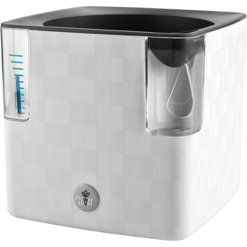 Cobble samozavlažovací květináč bílá, 14 cm