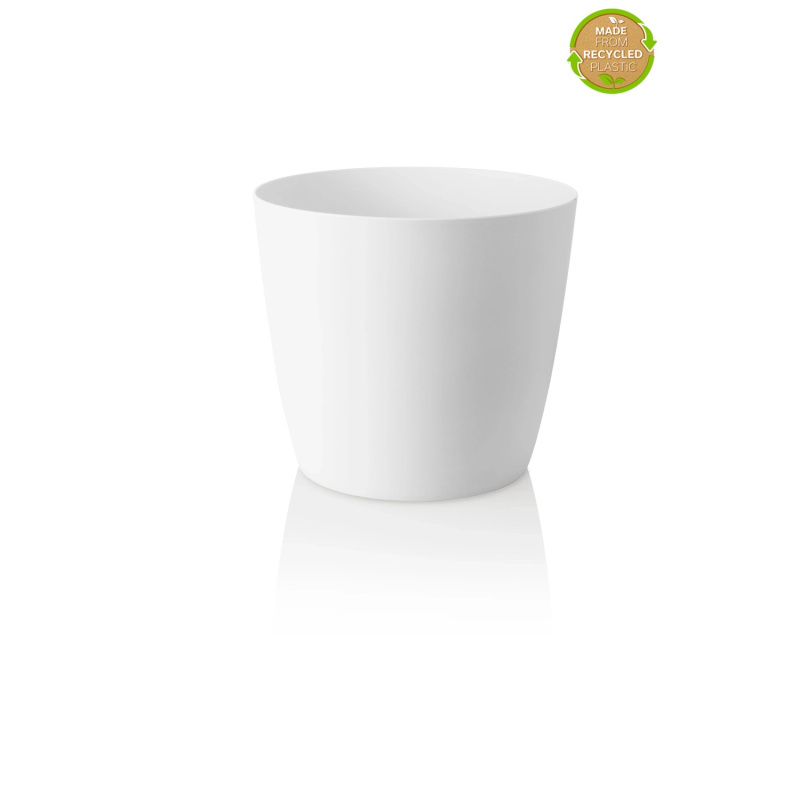 Flower Lover Květináč s kolečky ELLA TWIST'n'ROLL, bílá matná, pr. 30 cm