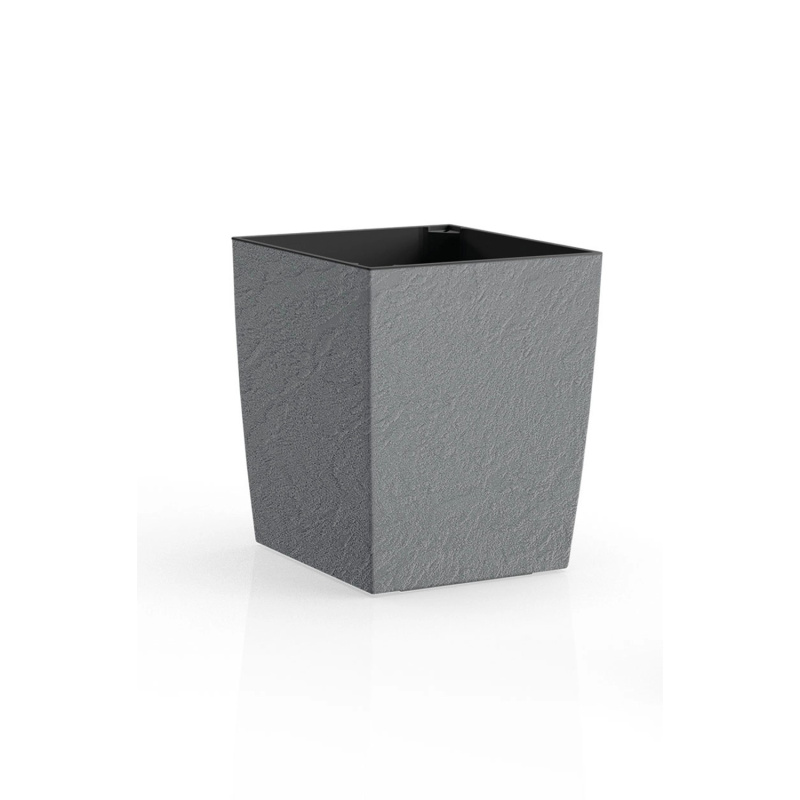 Plastkon Květináč Eliot Stone šedý 23,9 x 23,9 x 28,9 cm
