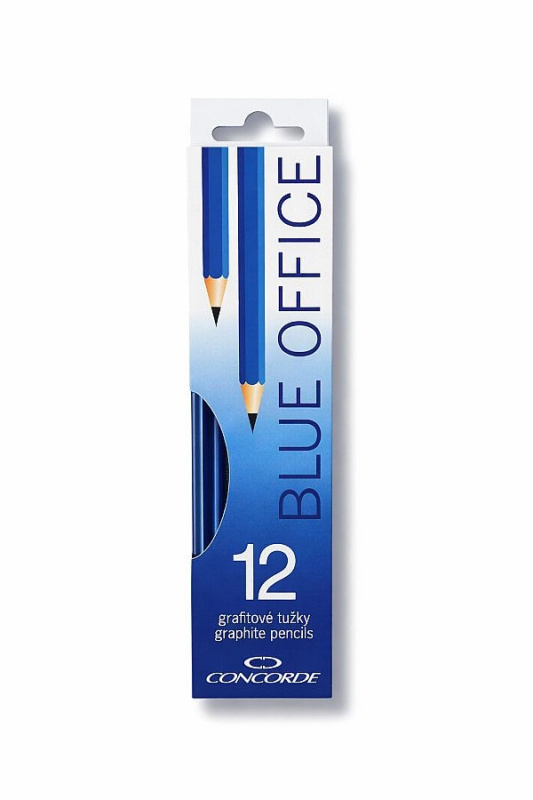 Grafitové tužky CONCORDE Blue Office s pryží č. 2 /HB/, 12ks CONCORDE