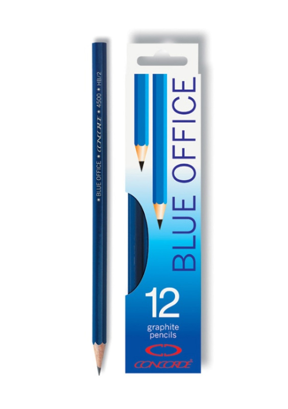 Grafitové tužky CONCORDE Blue Office č.2/HB, 12ks CONCORDE