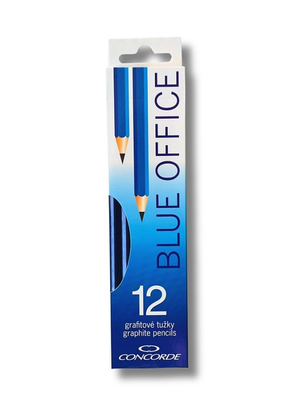 Grafitové tužky CONCORDE Blue Office č. 1 /2B/, 12ks CONCORDE