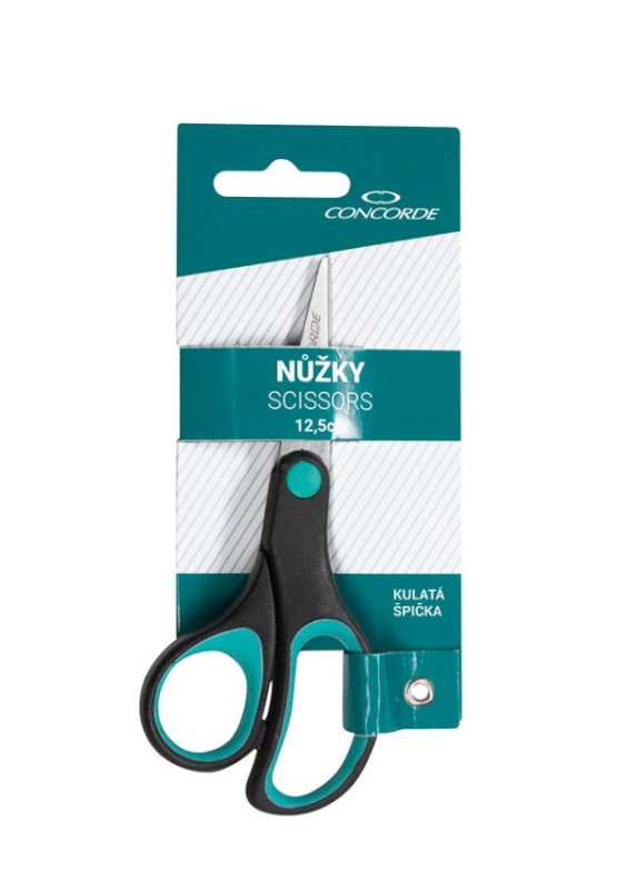 Nůžky CONCORDE 206, 12,5cm, kulatá špička, blistr CONCORDE