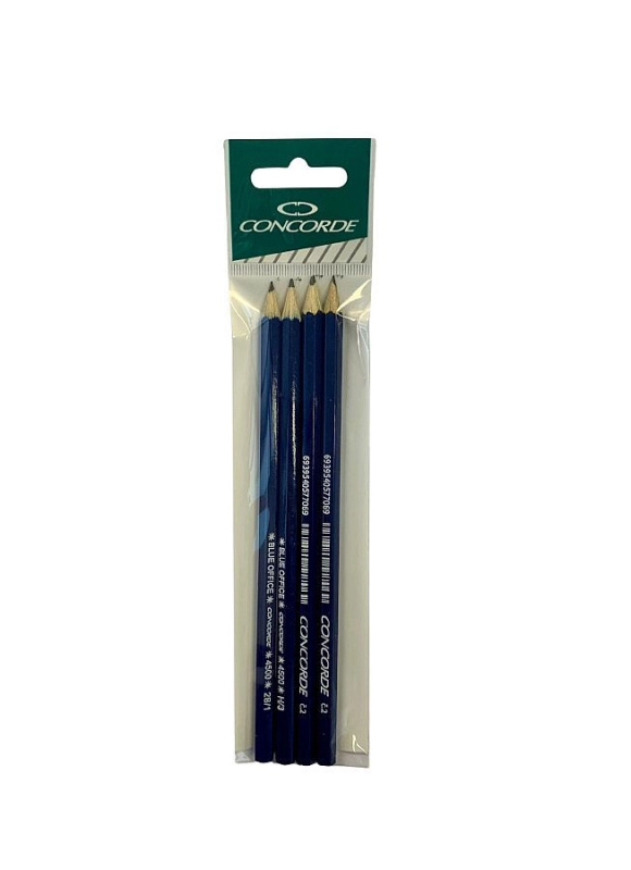 Grafitová tužka CONCORDE Blue Office 4500/4 ks sáček CONCORDE