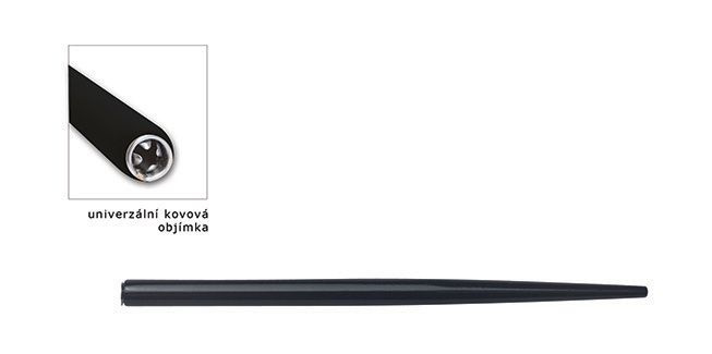 CONCORDE Násadka lakovaná, dřevěná, 17 cm