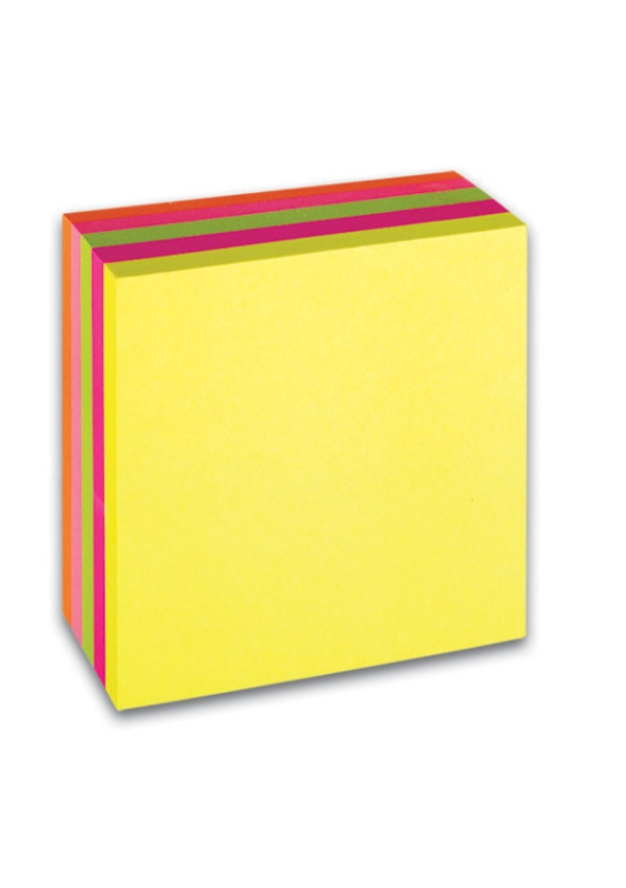Samolepicí bloček CONCORDE 76x76mm, 5x80l., neon CONCORDE