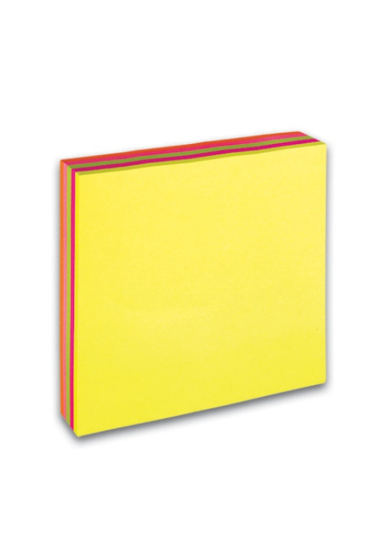 Samolepicí bloček CONCORDE 76x76mm, 5x40l., neon CONCORDE