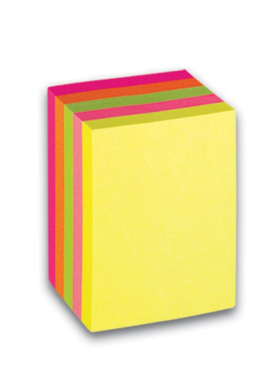 Samolepicí bloček CONCORDE 51x38mm, 5x60l., neon CONCORDE