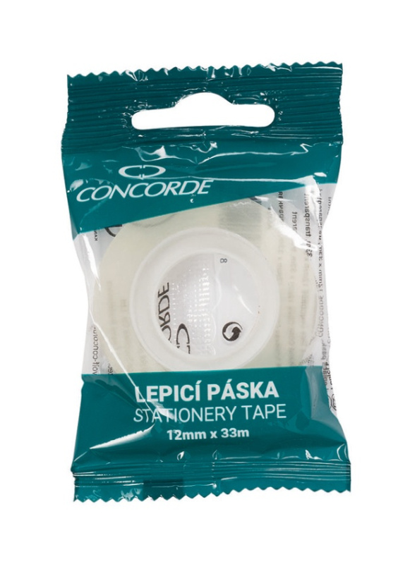 Lepicí páska CONCORDE 12mm x 33m, transparentní CONCORDE