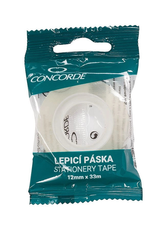 Lepicí páska CONCORDE 12mm x 33m, transparentní CONCORDE