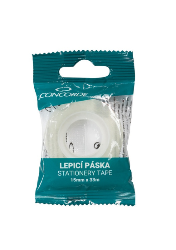 Lepicí páska CONCORDE 15mm x 33m, transparentní CONCORDE