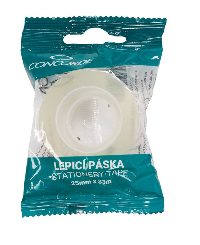Lepicí páska CONCORDE 25mm x 33m, transparentní CONCORDE