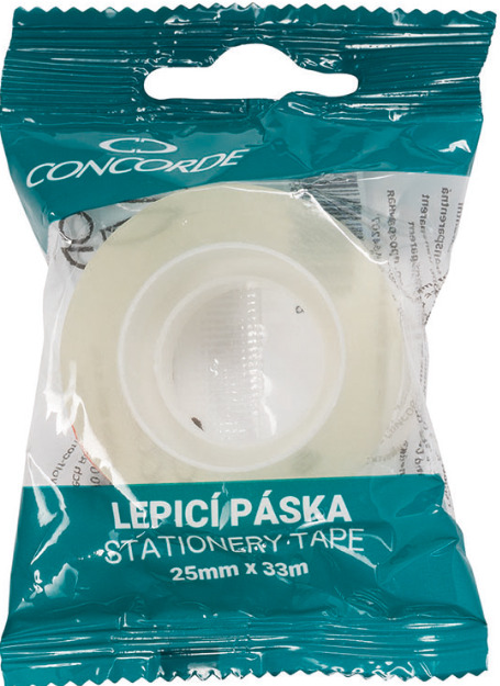 Lepicí páska CONCORDE 25mm x 33m, transparentní CONCORDE