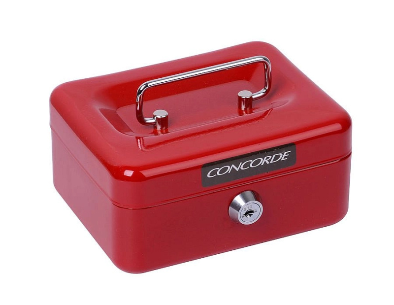 Kovová pokladna CONCORDE 11, červená CONCORDE