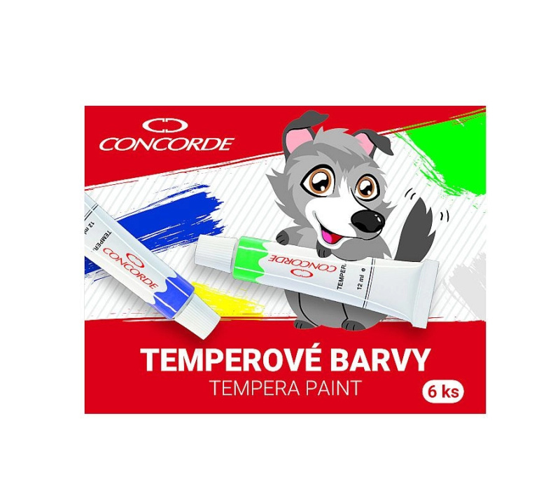 Temperové barvy CONCORDE 6ks, 12ml CONCORDE
