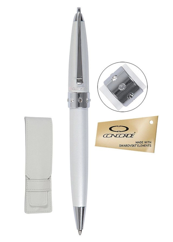 Kuličkové pero Concorde Lady Pen - bílé, modrá náplň