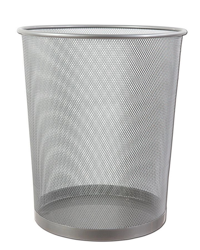 Kovový odpadkový koš CONCORDE, malý, stříbrný CONCORDE