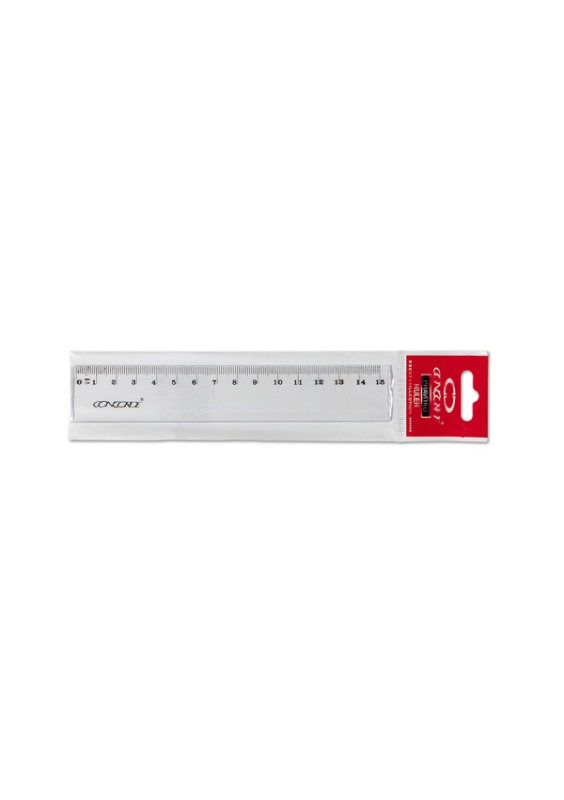 Pravítko Concorde - 15cm, závěs, transparentní