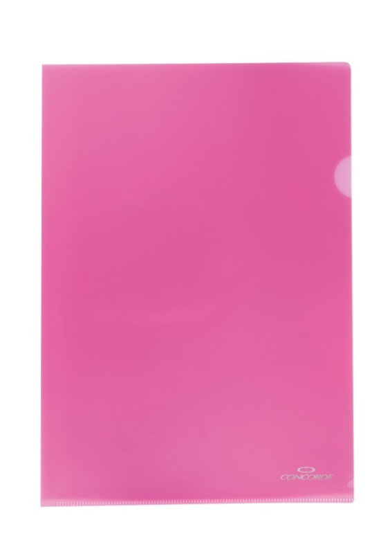 Zakládací obal CONCORDE A4 "L" 180mic, 10ks, růžový CONCORDE
