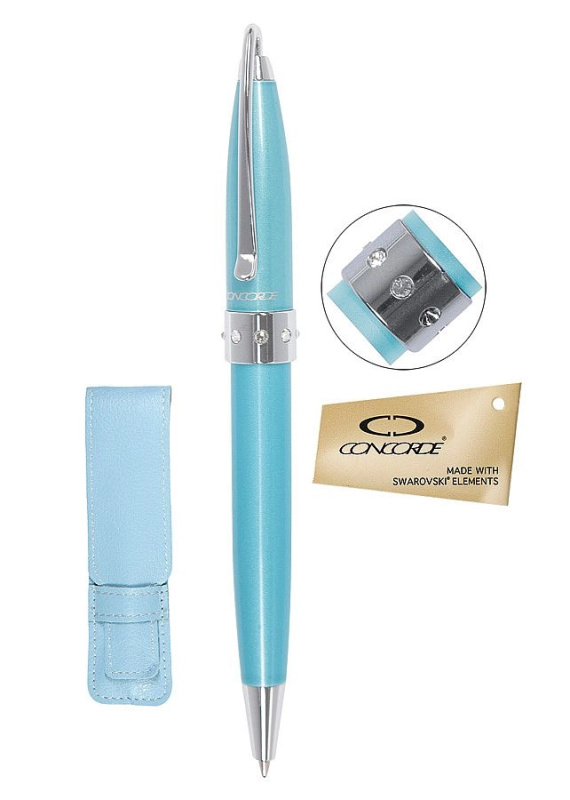 Kuličkové pero Concorde Lady Pen - tyrkysové, modrá náplň, 0,8 mm
