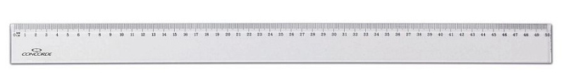 Pravítko Concorde 50cm, závěs, transparentní