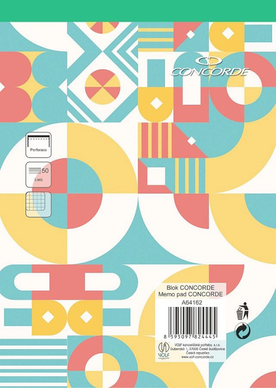 Blok CONCORDE A4 čtvereček, 50 listů