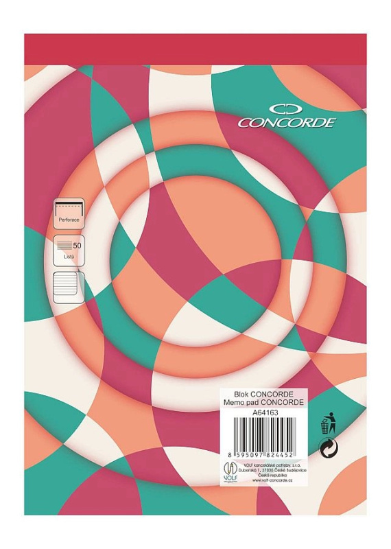 Blok CONCORDE A5 linka 8mm, 50 listů