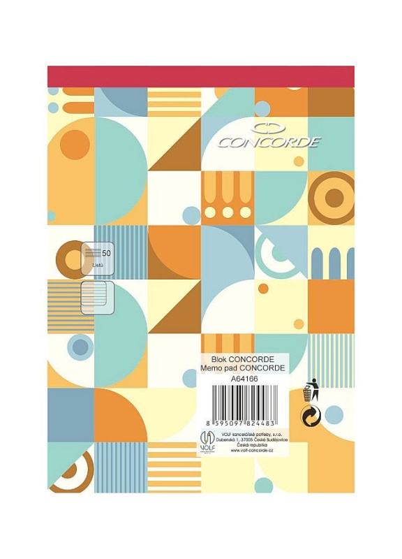 Blok CONCORDE A6 linka 8mm, 50 listů