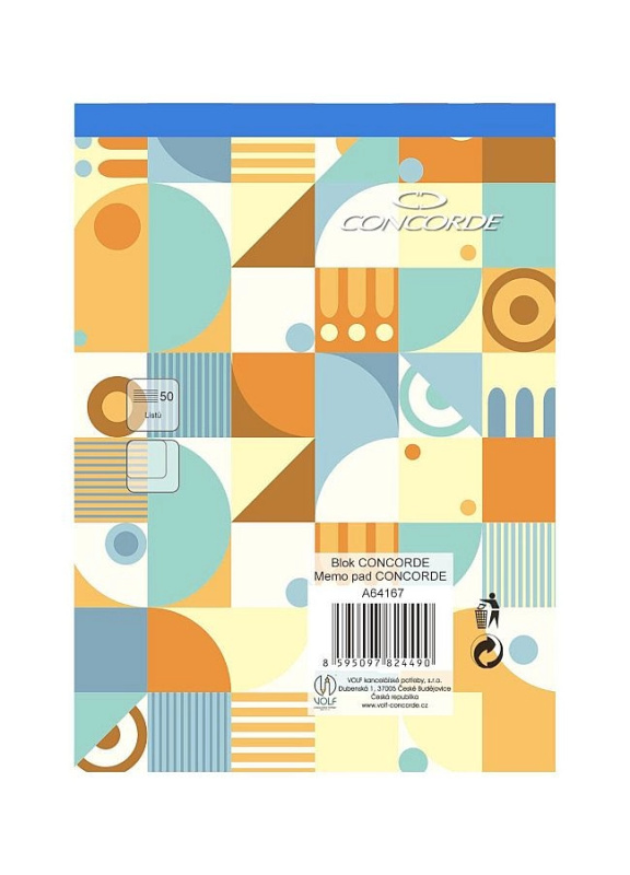 Blok CONCORDE A6 čistý, 50 listů