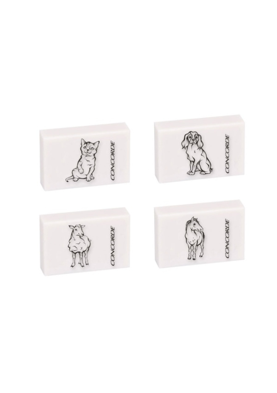 Pryž CONCORDE Zvířátka, bílá, asort motivů CONCORDE