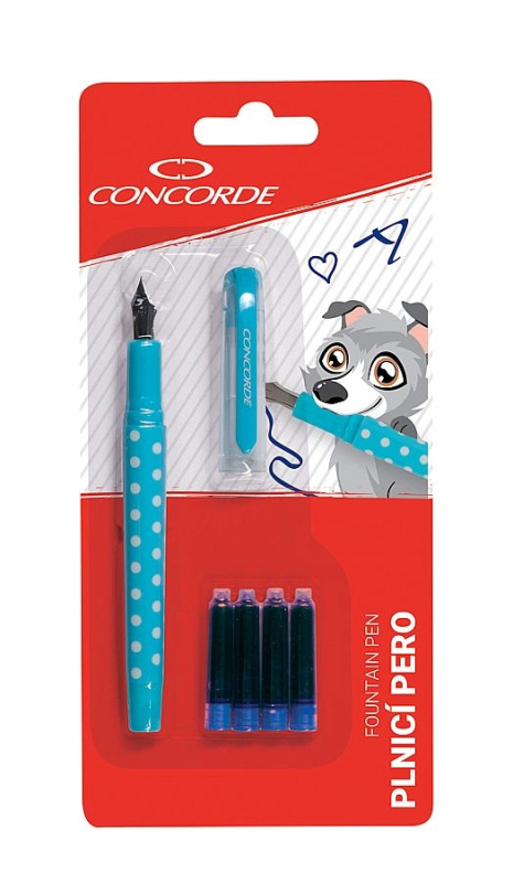 Plnicí pero CONCORDE Punto, blistr, mix barev