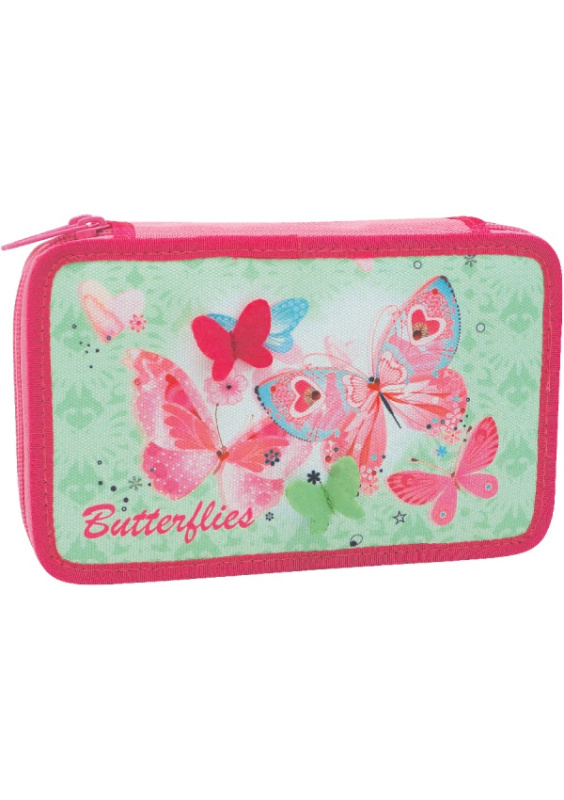 Penál CONCORDE Pes, Motýl, Bagr, 2 patra CONCORDE