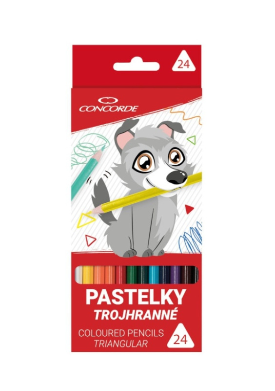 Pastelky CONCORDE trojhranné 24 ks CONCORDE