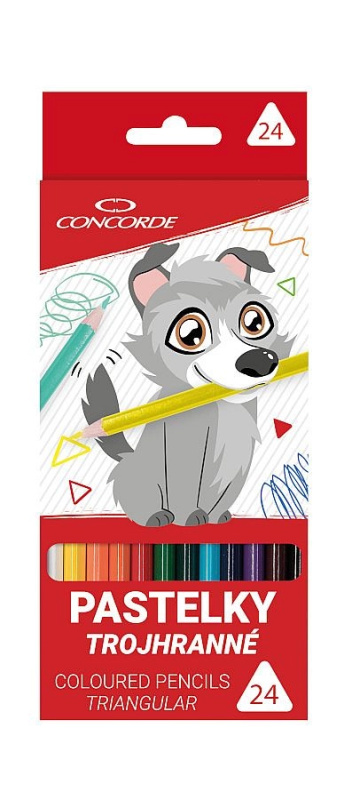 Pastelky CONCORDE trojhranné 24 ks CONCORDE