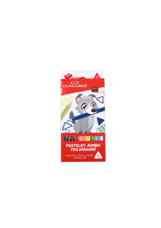 Pastelky CONCORDE Jumbo trojhranné 12 ks CONCORDE