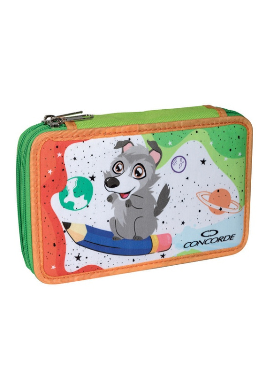 Penál CONCORDE Volfík 2 patra, asort CONCORDE