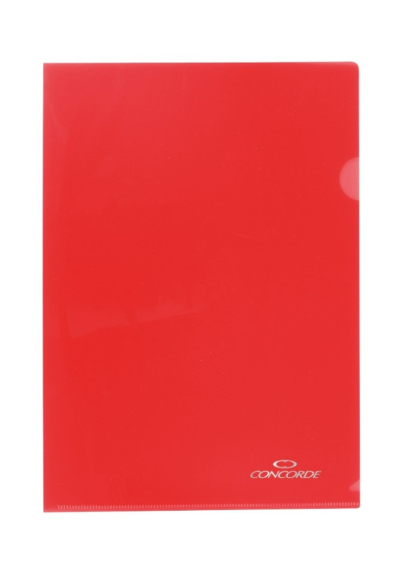 Zakládací obal CONCORDE A4 "L" 180mic, 10ks, červený CONCORDE