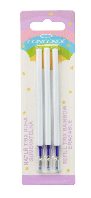Náplň CONCORDE Trix Duha gumovatelná, modrá, 3ks CONCORDE
