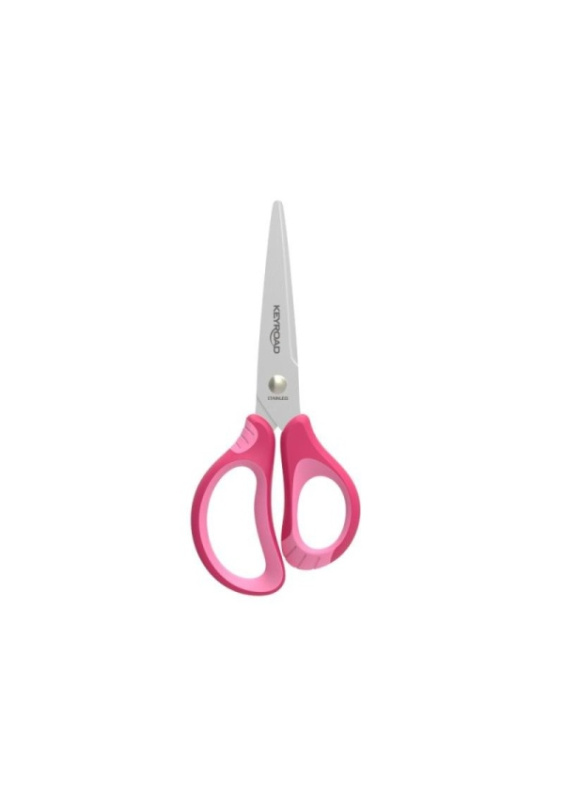 Školní nůžky KEYROAD - Soft, 15cm, růžové