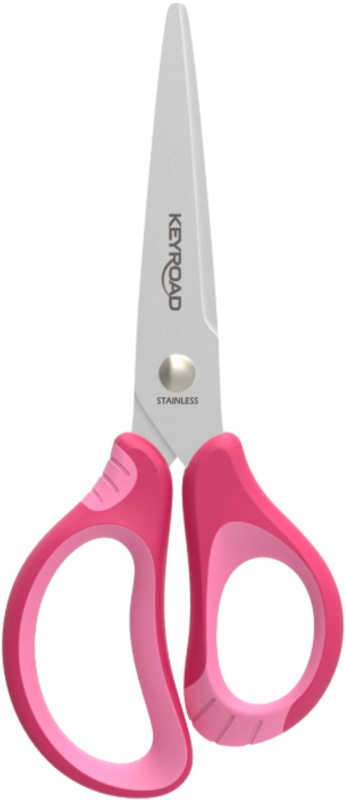 Školní nůžky KEYROAD - Soft, 15cm, růžové