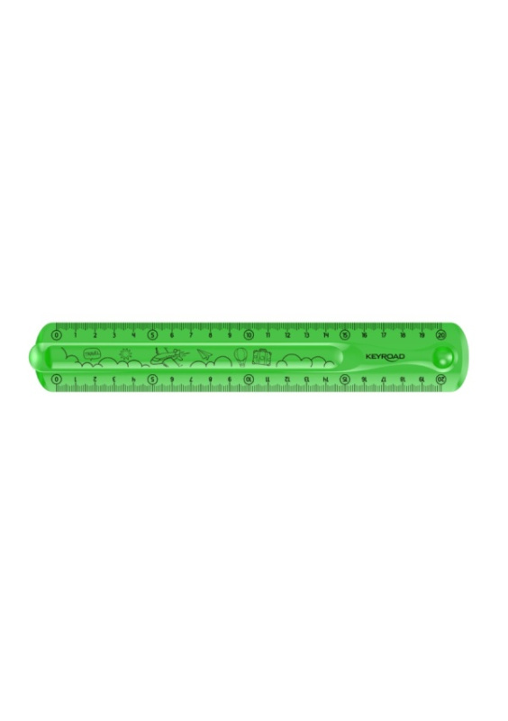Pravítko KEYROAD - 20cm, ohebné, zelené