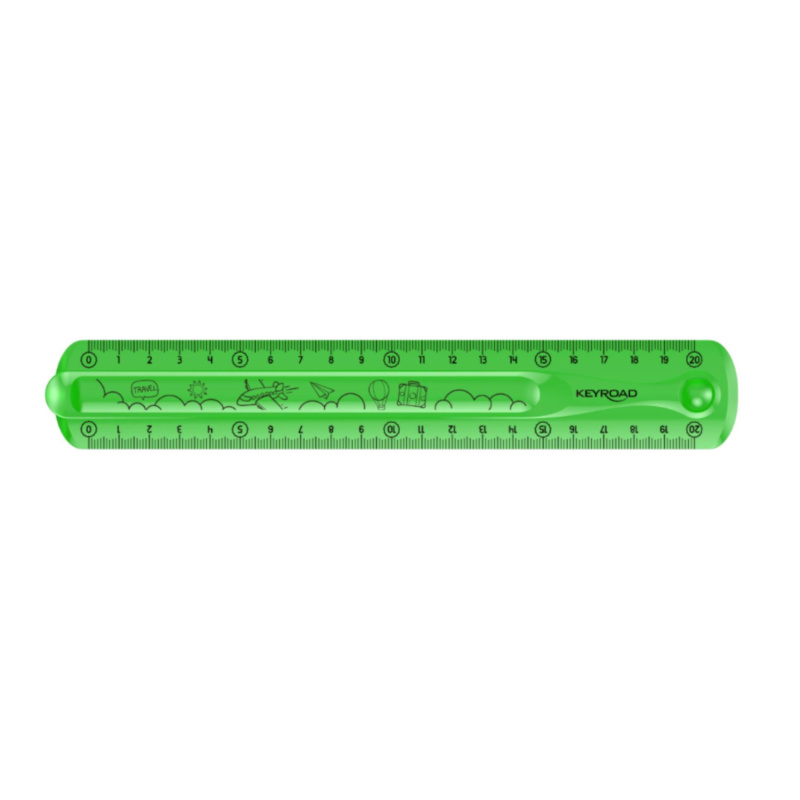 Pravítko KEYROAD - 20cm, ohebné, zelené