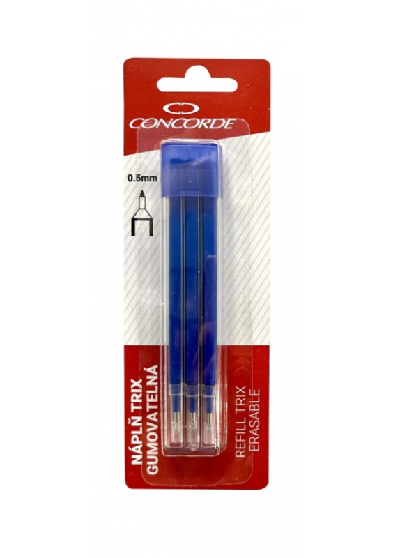 Náplň CONCORDE Trix, 0,5mm, etue 3ks, modrá CONCORDE