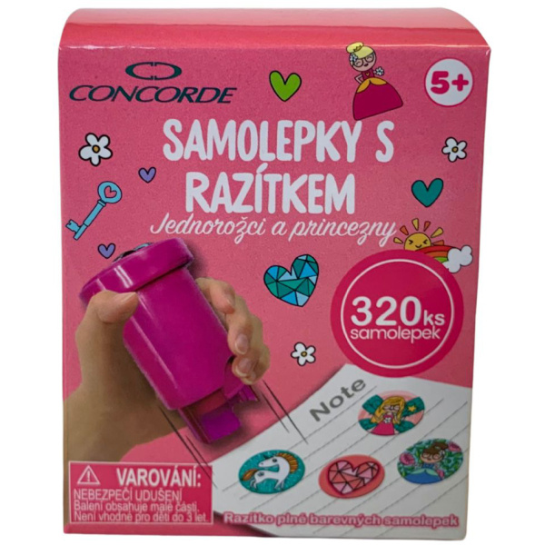 Samolepky s razítkem CONCORDE - Jednorožci a princezny