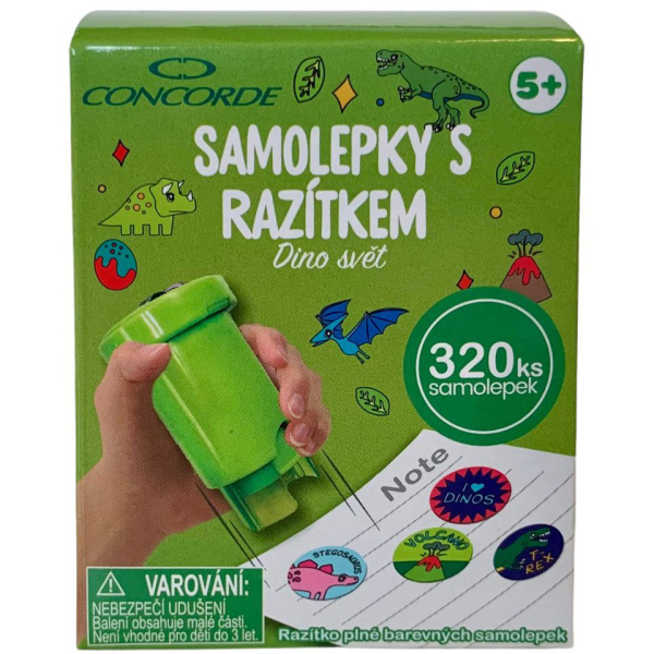 Samolepky s razítkem CONCORDE - Dino svět