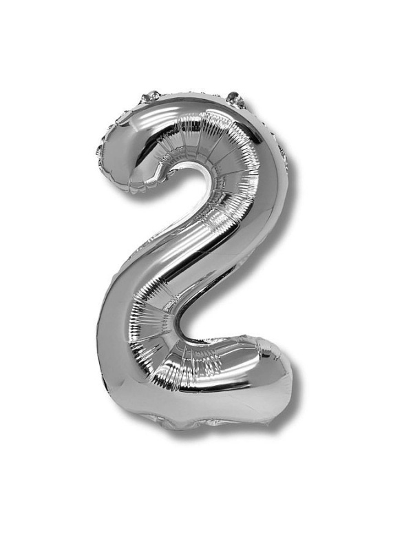 Balónek CONCORDE fóliový 40cm, č.2, stříbrná CONCORDE