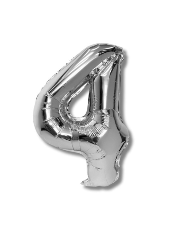 Balónek CONCORDE fóliový 40cm, č.4, stříbrná CONCORDE