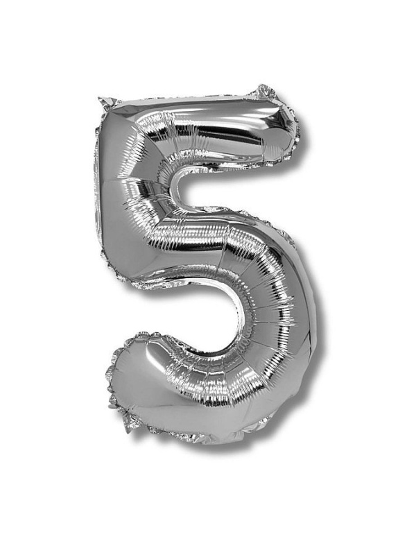 Balónek CONCORDE fóliový 40cm, č.5, stříbrná CONCORDE