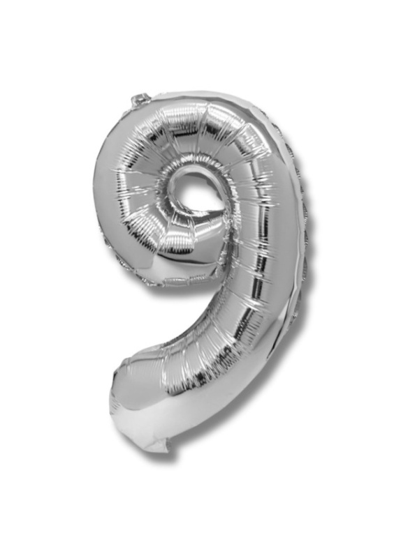 Balónek CONCORDE fóliový 40cm, č.9, stříbrná CONCORDE